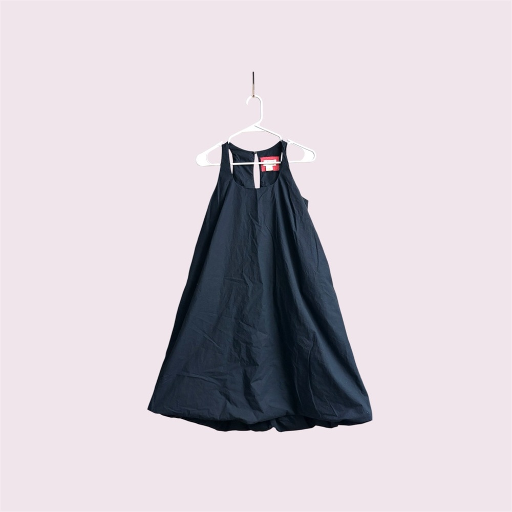 Maeve By Anthropologie Black Bubble Hem Trapeze Midi Dress Size XS